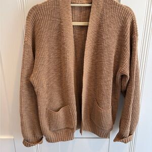 Cozy Tan Cardigan Sweater
